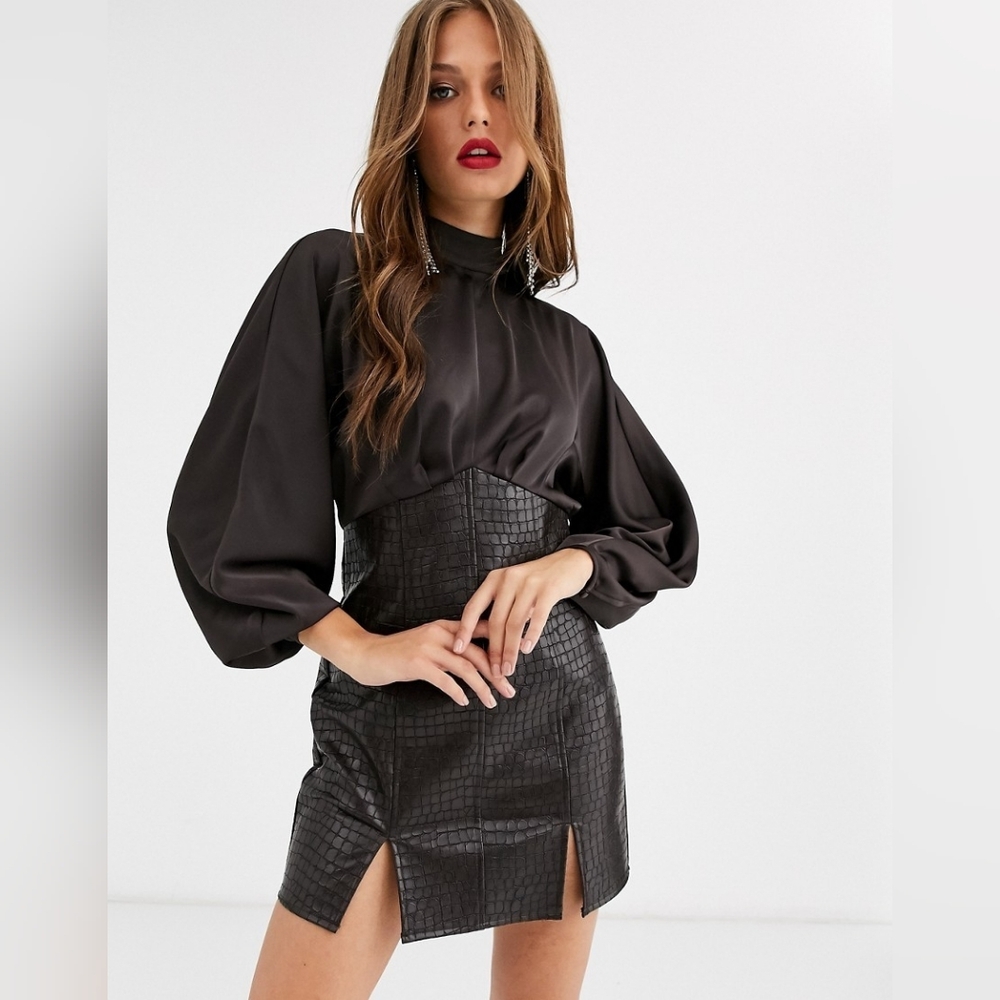 ASOS Chocolate Crocodile Dress | 2